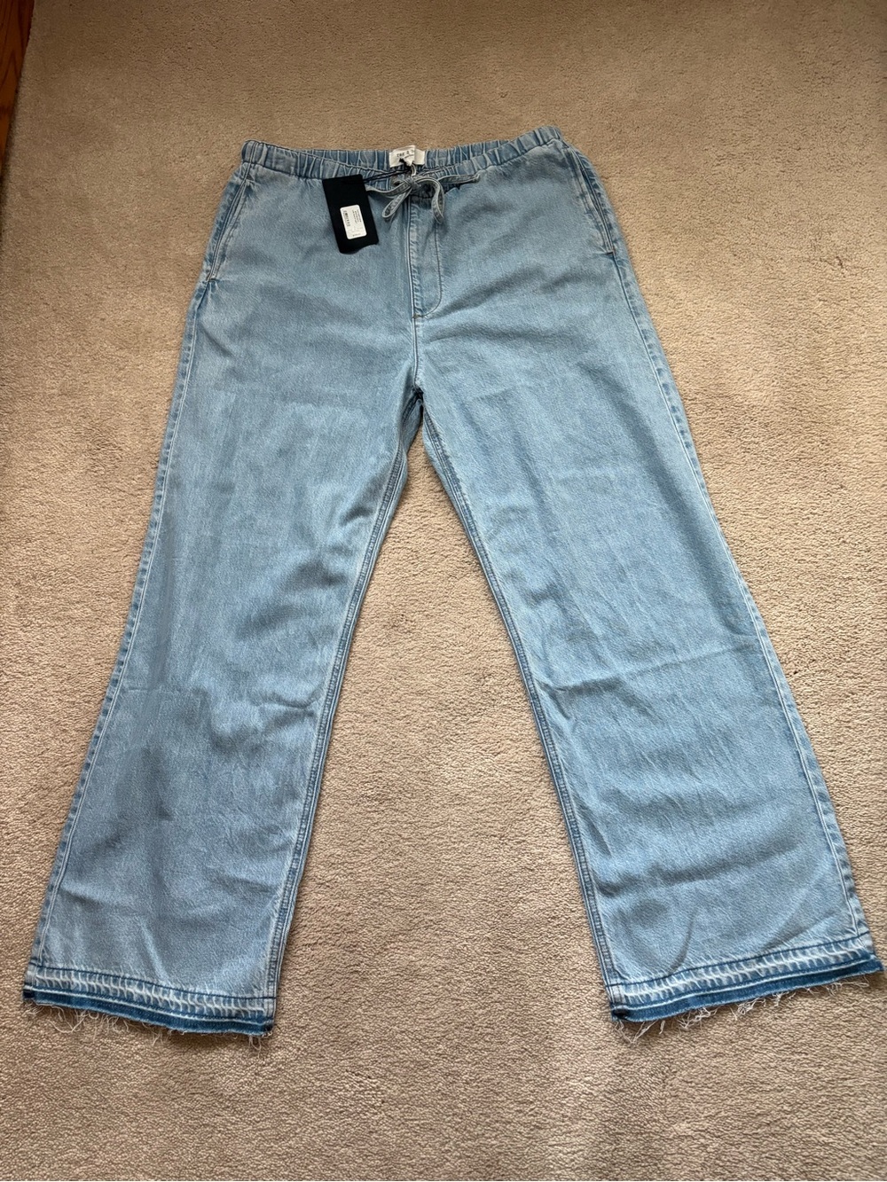 NWT Rag & Bone Wentworth Lori Beach Pant. Light Blue Wide-Leg Women’s Jeans